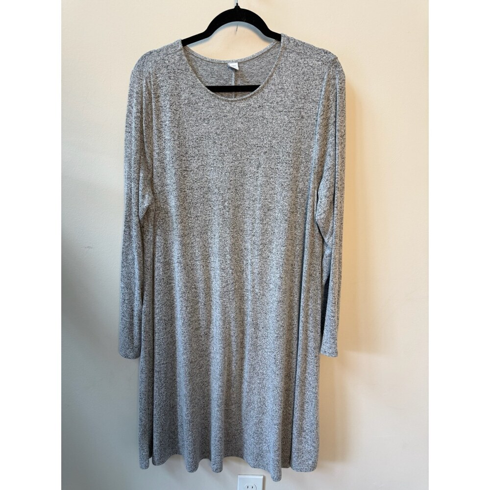 Old Navy Heather Gray Long Sleeve Swing Dress Size M